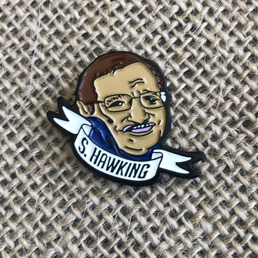 Stephen Hawking Iconic Physicist Collectible Enamel Pin NEW! O 993